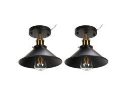 Lámpara de techo industrial de hierro forjado negro, casquillo E27, modelo 2026, para cocina o pasillo, 85-240 V.