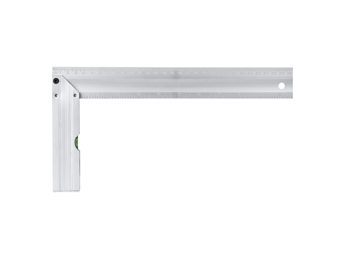 Regla Cuadrada De 300 Mm, De Ángulo Recto, De Aluminio Con Nivel De Burbuja, Métrica/pulgadas, Herramienta De Carpintería.
