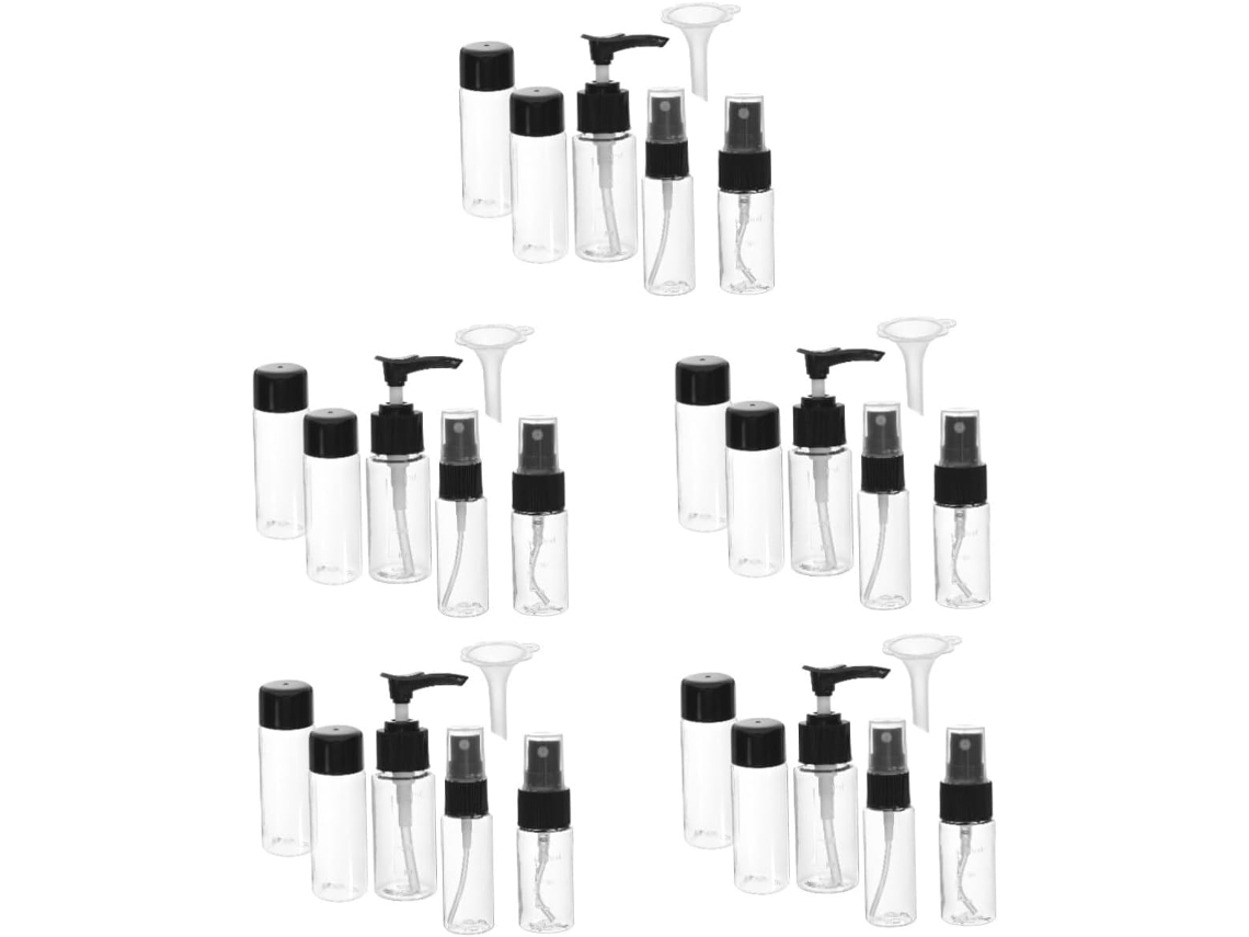 Juego De 5 Dispensadores De Botellas De Aseo De Viaje, Contenedor De Viaje, Botella De Viaje Go