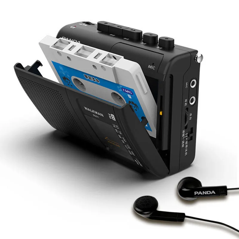 Mini Radio Am/fm (negra), Casete Retro, Grabadora Portátil, Compatible Con Reproducción Con Auriculares.