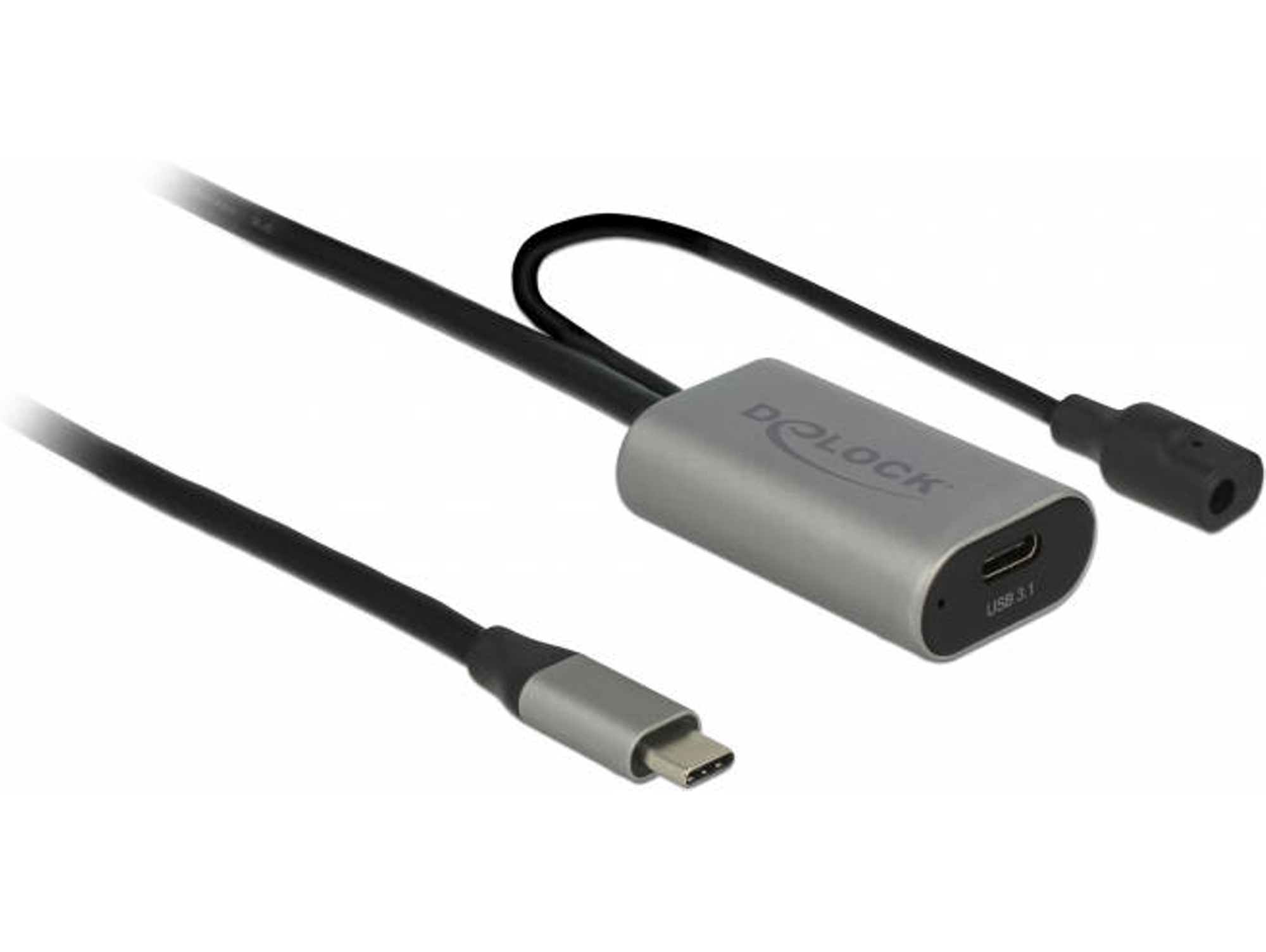 Cable USB DELOCK (USB-C - USB-C - 5 m - Negro)