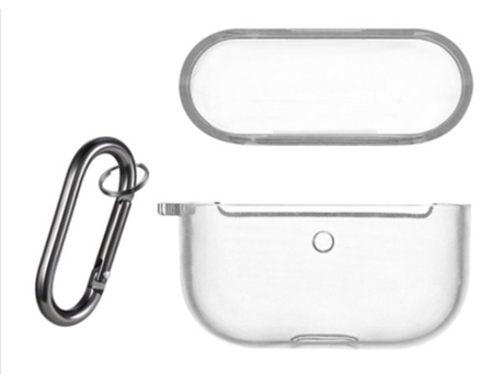 Funda de Silicona con mosquetón SKYHE Airpods 1 Transparente Clear
