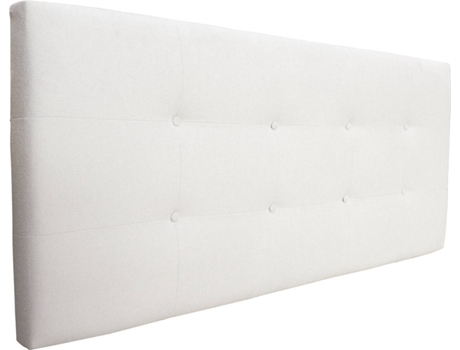 Cabecero DHOME Acolchado (Blanco - Tela y Polipiel - 135 x 8 x 60 cm)