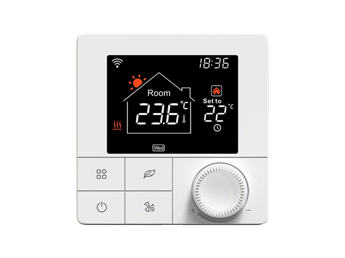 Termostato Inteligente Wifi Con Control Por Voz Y Calefacción Programable, Pantalla Lcd De 2,8 Pulgadas.