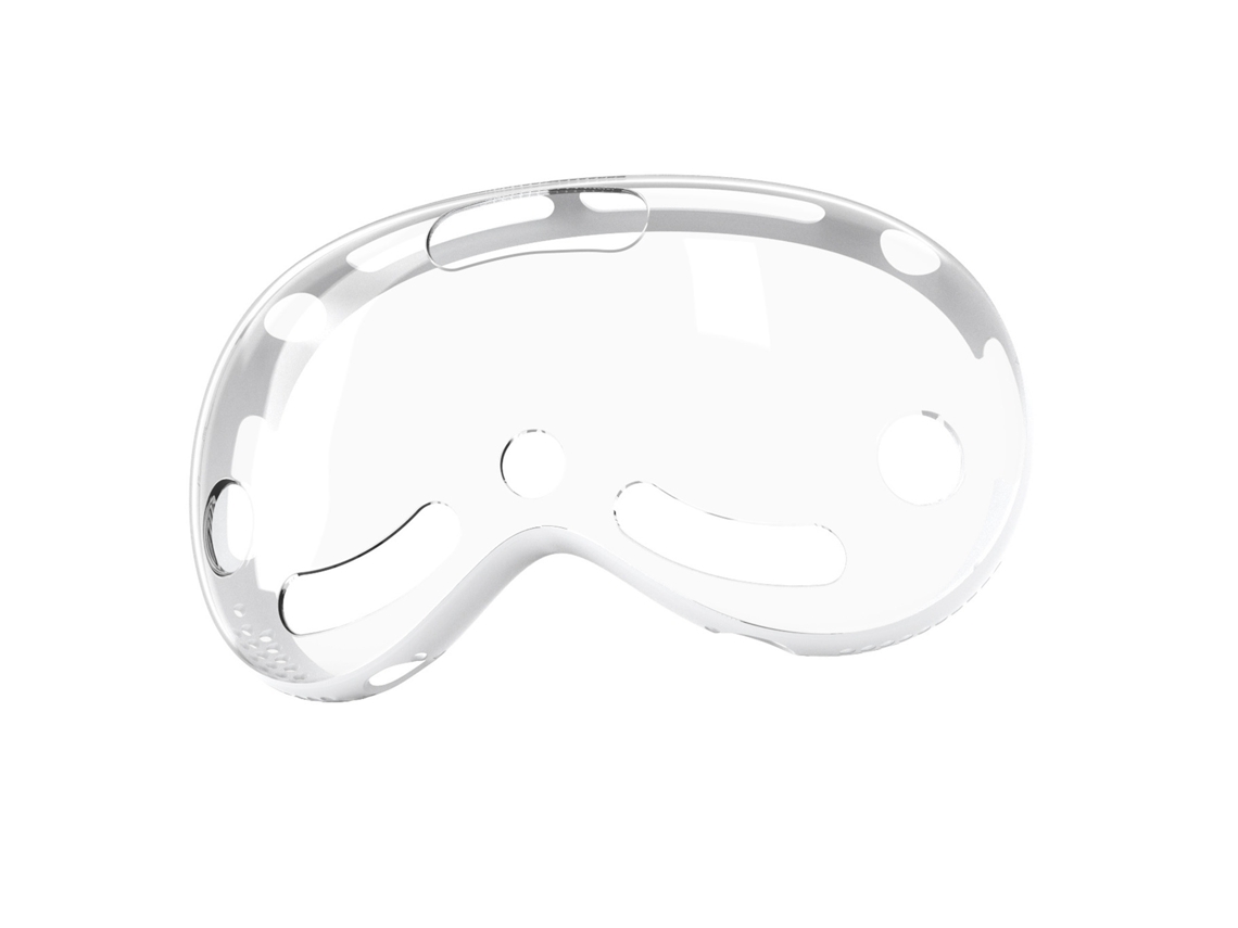 Mali capa Protectora para Vision Pro Transparente Anti choque Tpu Pc Case Acessório Vr Headset Branco