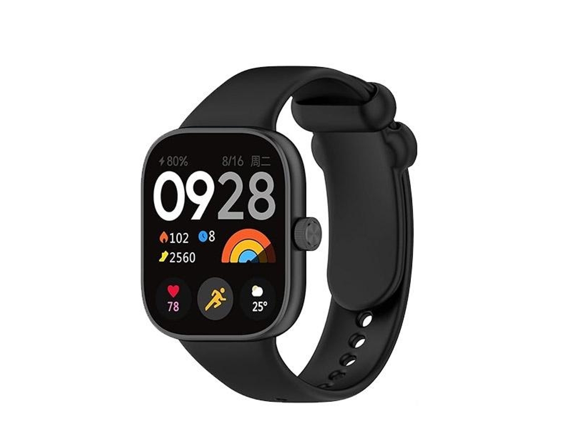 Bracelete Smoothsilicone para Xiaomi Redmi Watch 4 Preto 