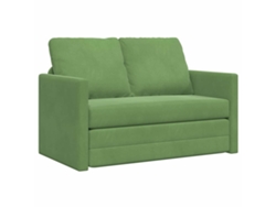 Sofá Cama | Sofá De Salón | Sofá De Descanso Verde Claro 204 X 122 X 60 Cm Terciopelo