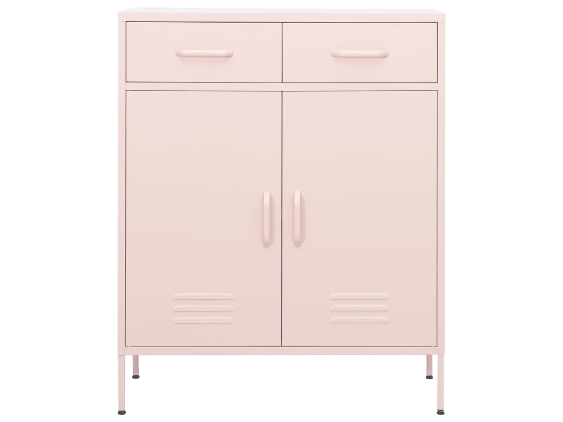 Armario de almacenamiento de acero 80x35x101,5 cm Rosa MAISON EXCLUSIVE