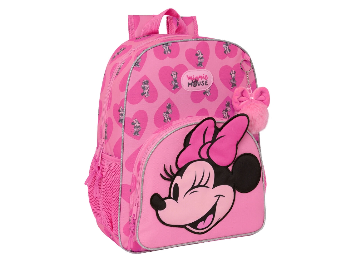 Mochila Escolar MINNIE MOUSE Loving (Rosa - Poliéster 300D)
