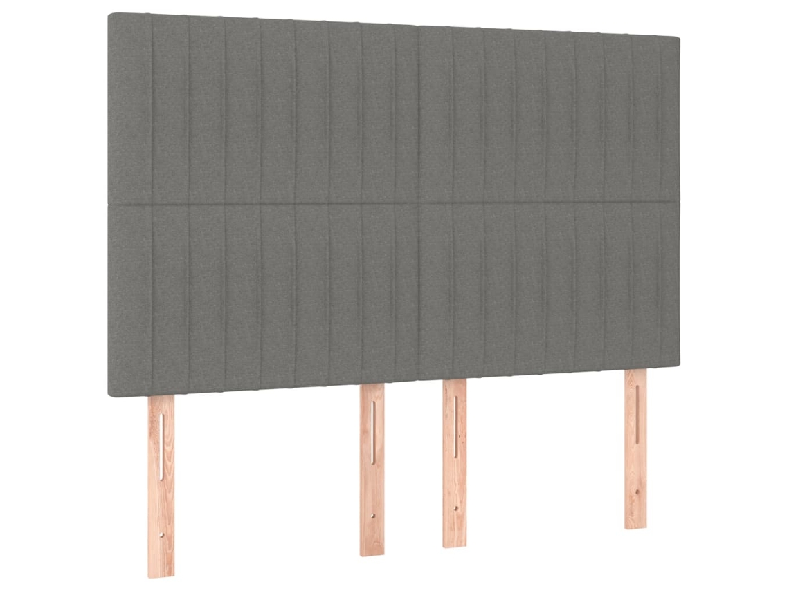 Maison Exclusive - Cabecero De Cama Gris Oscuro 144x5x118/128 Cm De Tela