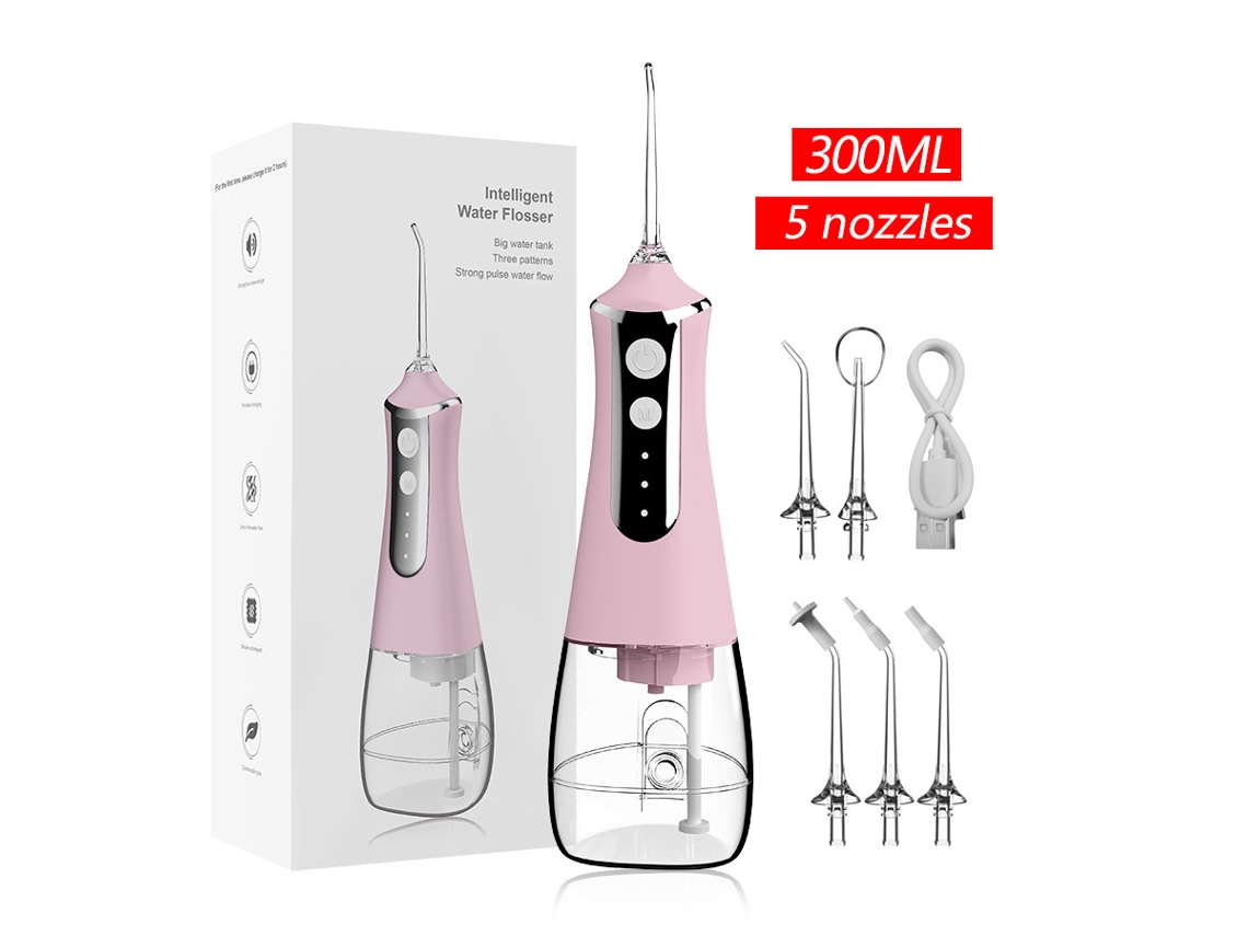Irrigador Oral Portátil L10 Cargador Usb Rosa SIURN