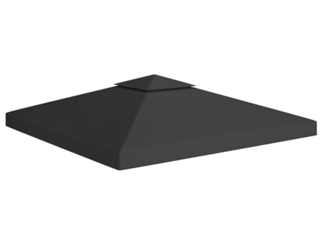 vidaXL Toldo de cenador 2 niveles 310 g/m² 3x3 m negro