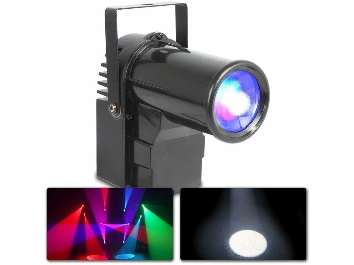 Proyector Led De 10 W Con Mezcla De Colores Rgb Multicolor 4 En 1, Programas Preprogramados Y Modo Automático Para Juegos Y Decoración.