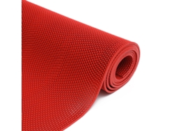 (rojo) Alfombra De Baño Y Cocina De Plástico Pvc Antideslizante, Rollo Grande, Malla Hueca, Respetuosa Con El Medio Ambiente.