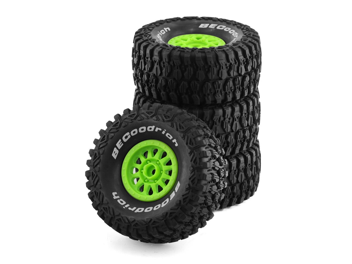 Neumático Negro A4pcs 135mm 1/7/8 Desert Short Course Truck Con Hexágono De Rueda De 17 Mm Para Arrma Mojave Udr Yikong Df7 Fs Off-road Rc Car