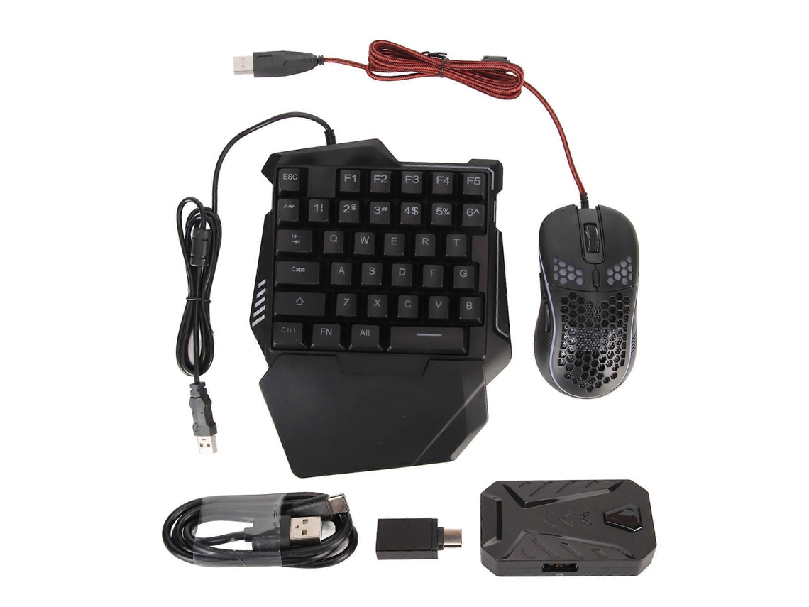 Convertidor de teclado y ratón para juegos, diseño silencioso, plug and play, compatible con PS4, Xbox One y Switch. Facpoet.