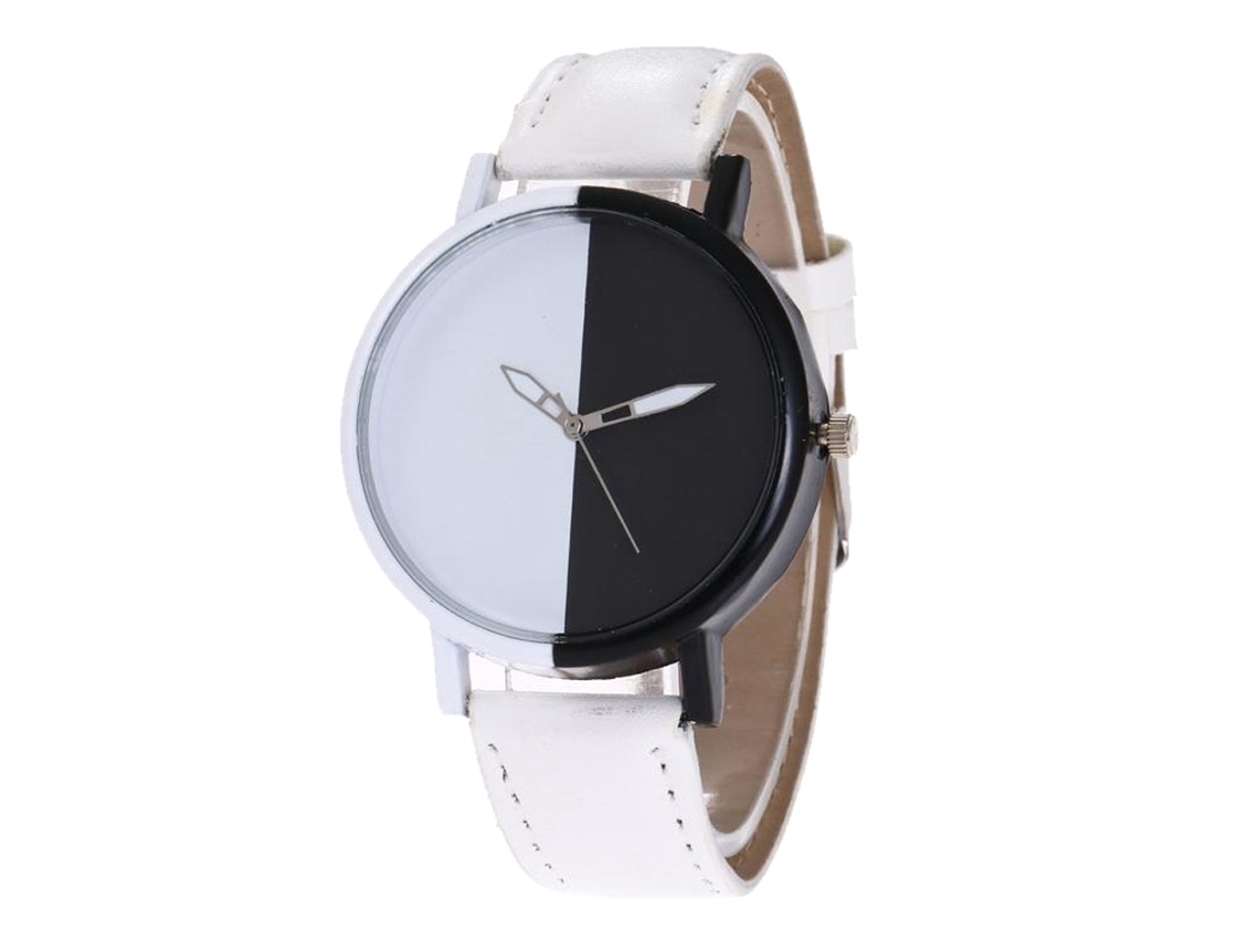 Reloj De Pulsera Analógico De Aleación Con Esfera Redonda Cuarzo Para Hombre Blanco