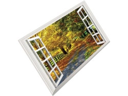Adhesivo Decorativo 3d Para Ventana O Pared Con Diseño De Paisaje Exterior, 40x24 Pulgadas, Para Dormitorio.