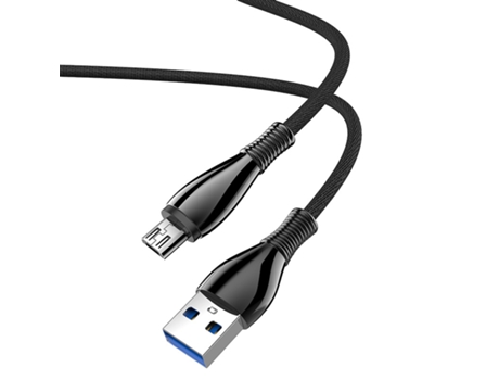 Cable Micro USB Android Cable de carregamento rápido Negro 1 m INF