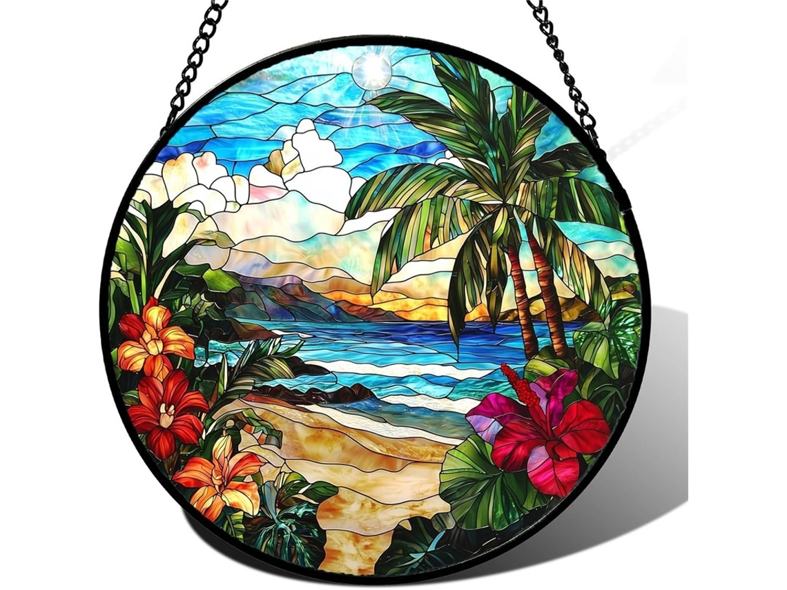 Vitral Paisaje 20 Cm, Decoración Ventana, Regalo