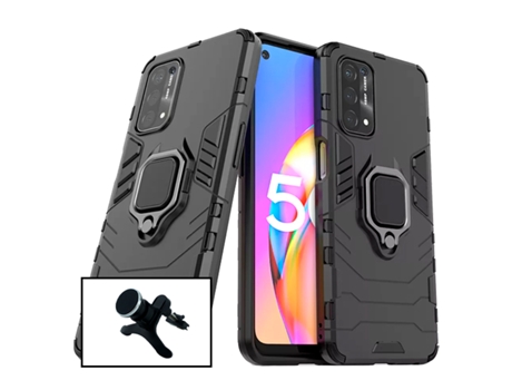 Kit Soporte Magnético de Coche Reforzado y Funda 3X1 Military Defender Samsung Galaxy M52 5G PHONECARE Negro