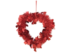 Corona De Corazón Con Flor De Rubí Para Decoración De San Valentín Y Bodas - Colgante Y Duradera