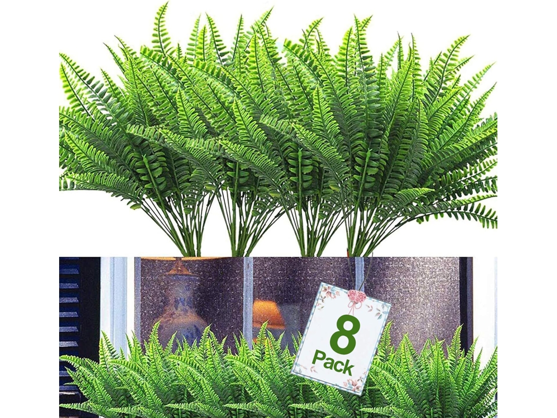 XYVONA 8pcs Flores Artificiais Para Exterior, Plantas Resistentes Ao Uv, Folhas De Corn Flower, Decoração Para Jardim, Cozinha, Escritório.