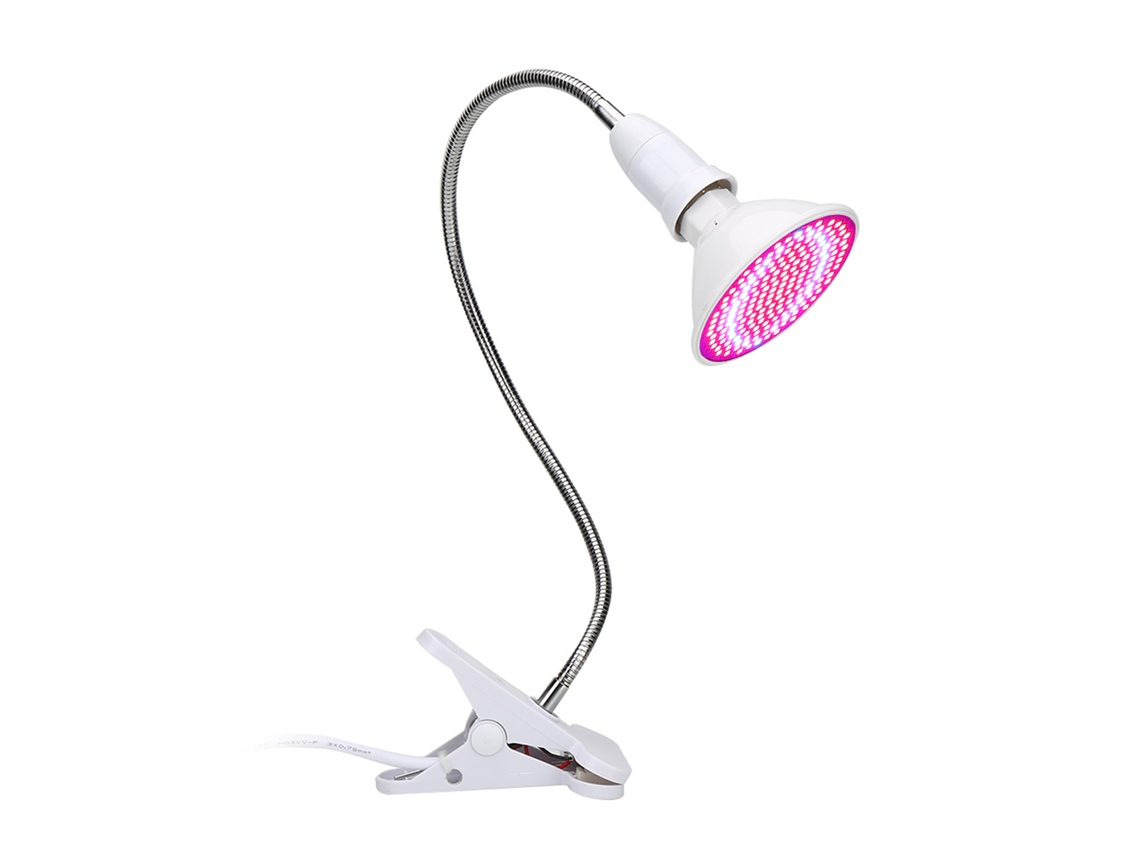 Lâmpada de cultivo Bj-Led para plantas de interior com espectro completo UV/IR, giratória, ideal para suculentas, em recipiente de vidro.