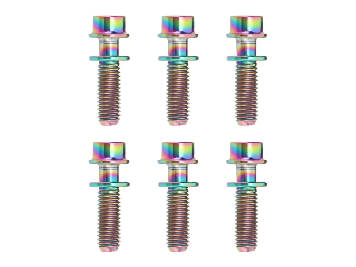 2026-6 Piezas Tornillos Para Bicicleta De Montaña Manillar Tallón Titanio Aleación Arandela M5x18mm Colorido