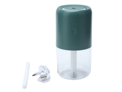 Humidificador de pulverización única de 280 ml, pequeño, silencioso y con luz ambiental cálida para coche, hogar y oficina.