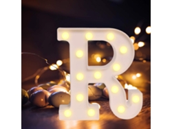 Letras del alfabeto LED con luz blanca cálida para decoración del hogar, fiestas, bares, bodas o festivales.