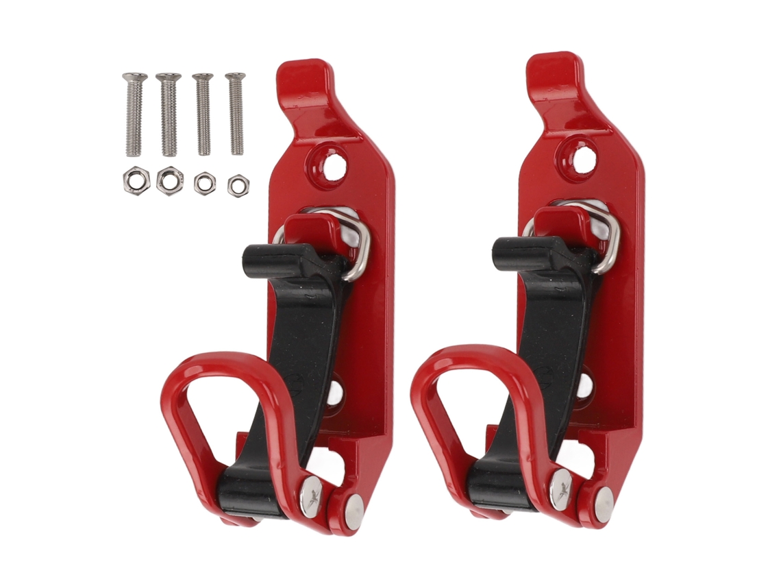 Soporte Para Pala Y Hacha En La Baca Del Techo, Kit De 2 Piezas Con Abrazadera Metálica Y Goma Para Coche, Camión O Barco - Rojo