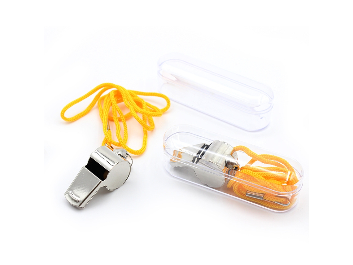 10 Silbatos De Árbitro De Acero Inoxidable Con Cordón, Sonido Fuerte Y Claro, Para Deportes, Camping Y Supervivencia.
