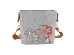 Bolsa De Mamãe Multifuncional Impermeável Grande Capacidade Para Viagem Cinza Escuro