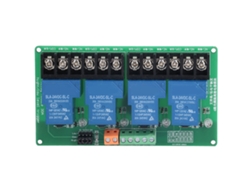 Módulo de relés de 4 canales y 30 A de nivel alto/bajo con optoacoplador de aislamiento de 24 V para PLC y control automático.