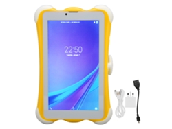 Tableta infantil de 7 pulgadas, 3 GB/32 GB, doble modo de espera, wifi, amarilla, cámara de 2 MP, luz dorada
