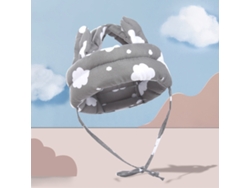 Gorro protector transpirable anticaídas para bebés y niños, diseño de astas de ciervo grises.