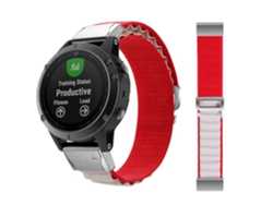 Correa Loop Alpine para Garmin Forerunner 955 Solar Rojo y Blanco