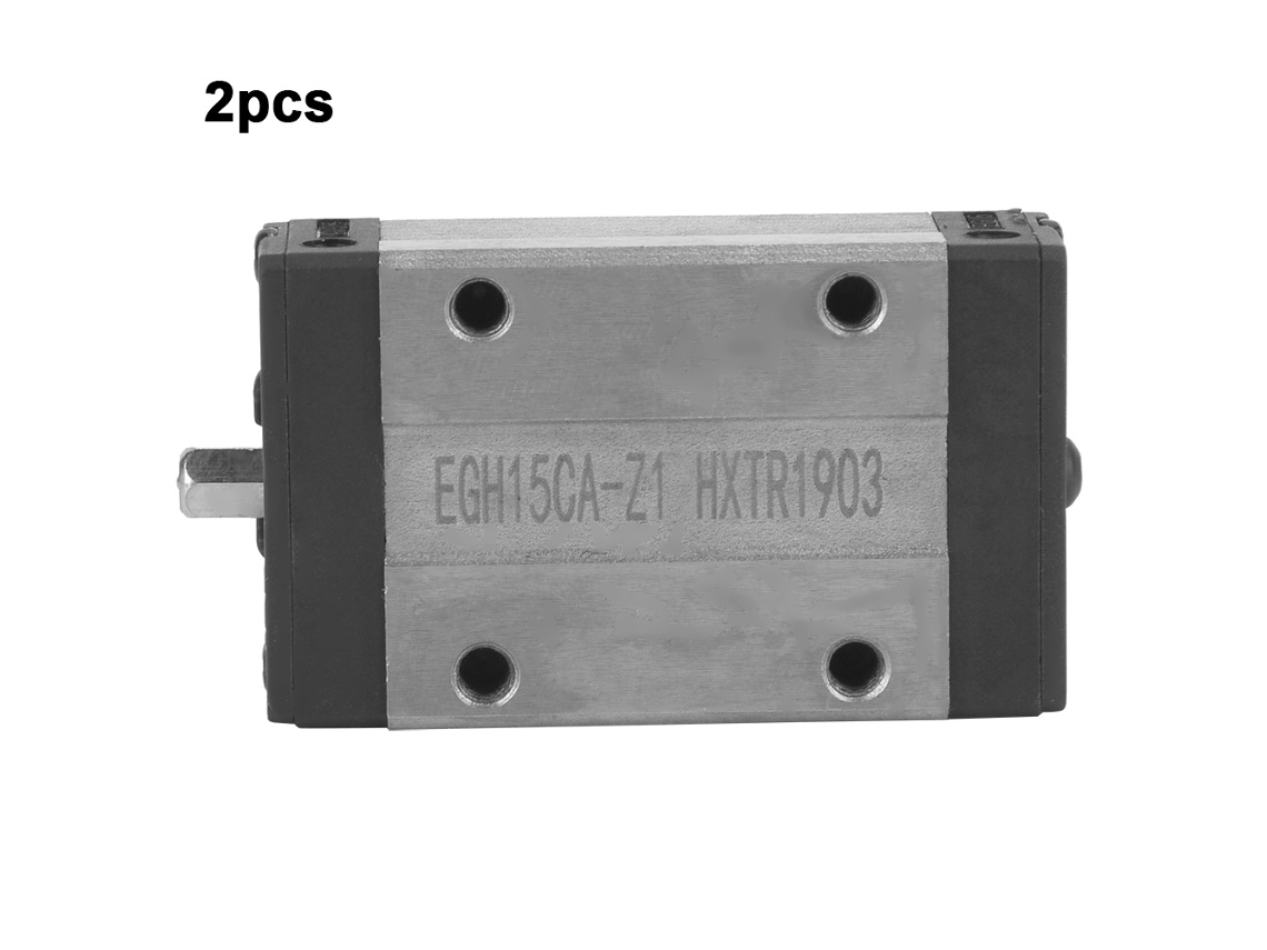 2 Unidades De Cojinetes De Bloque Deslizante De Acero Para Rieles Lineales Mini Egh15ca Para Equipos Cnc Automáticos.