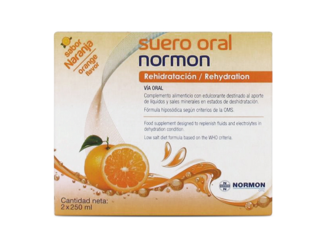 Complemento Alimentar SUERO Suero Oral Normon Naranja 2 X 250Ml