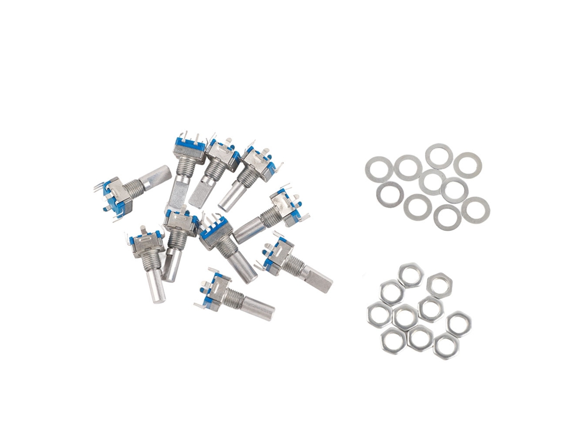 10pcs Codificador Rotativo Ec11 Interruptor Potenciómetro Digital Con Interruptor 5 Pines