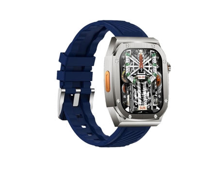 Smartwatch KLACK Z79 Max con Pantalla HD Ultra de 2.1 Pulgadas Impermeable IP68 100 Modos Deportivos 460 mAh Azul