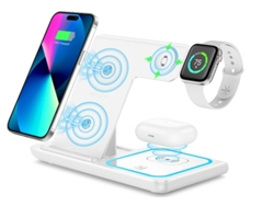 Cargador inalámbrico 3 en 1 ELORY para iPhone, Apple Watch y AirPods