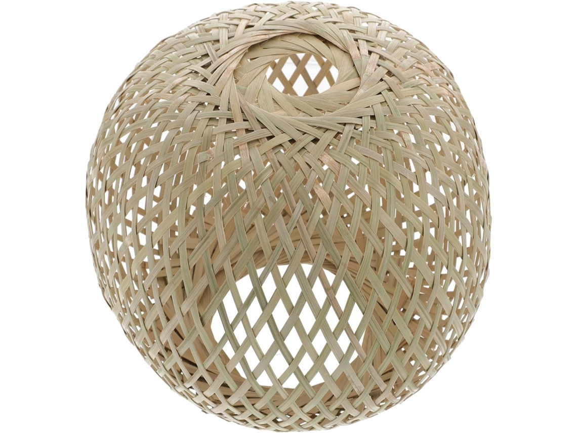 Maceta Colgante De Bambú Tejido En Estilo Rústico, Material Sintético, Acabado Delicado, Fácil De Decorar.