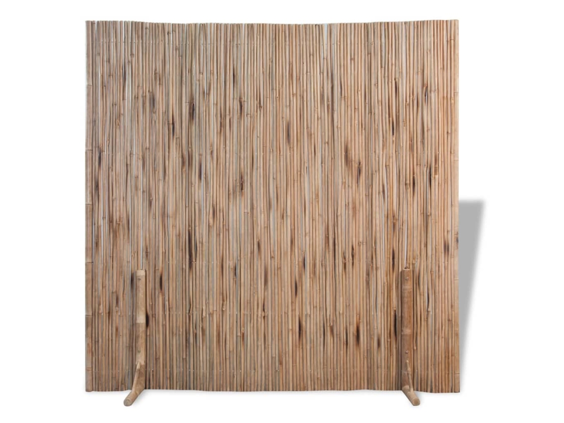 Panel de valla VIDAXL Marrón Bambú