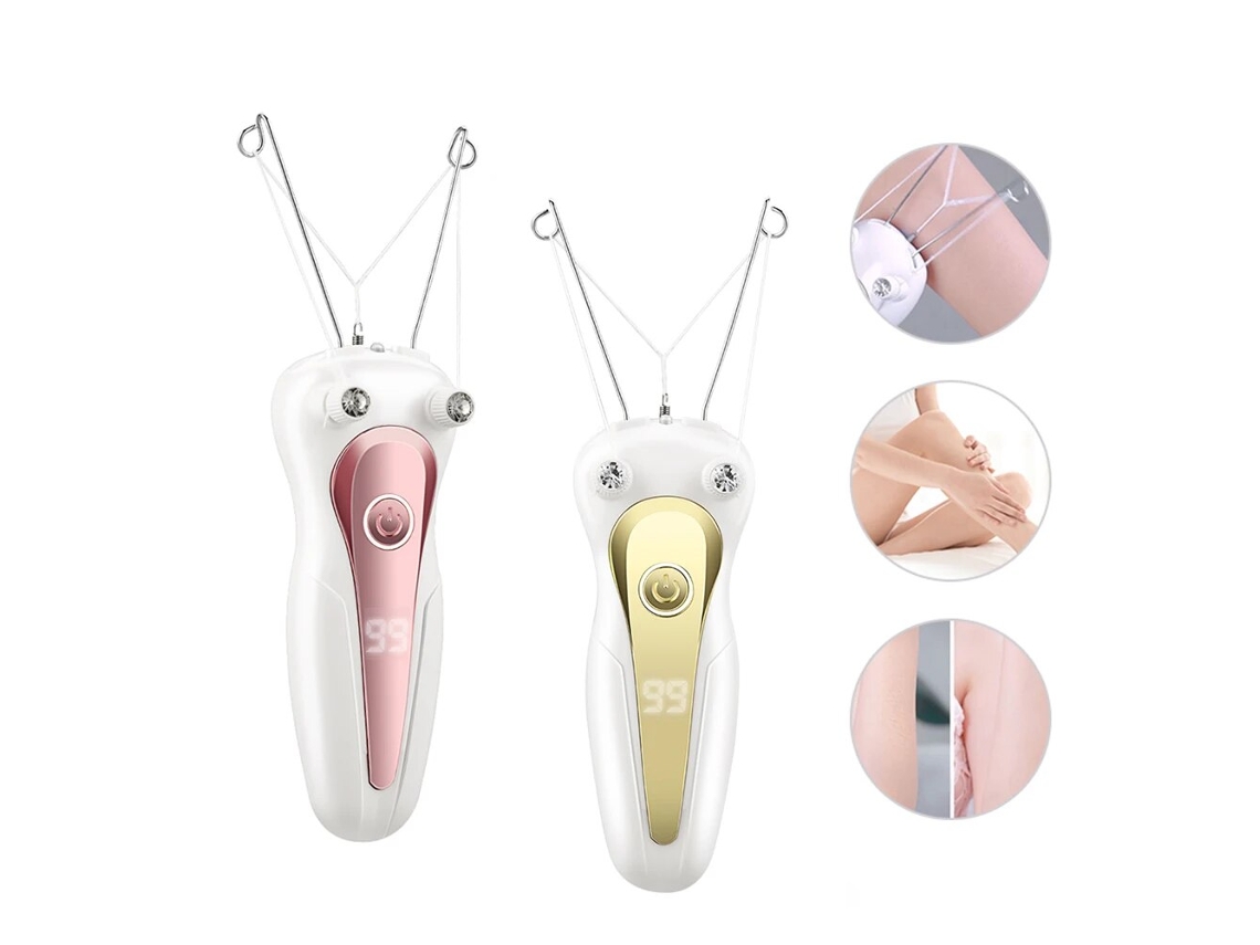 Dispositivo de depilación eléctrica para mujeres, con diseño de hilo de algodón, para piernas, brazos y cuello. Csyy