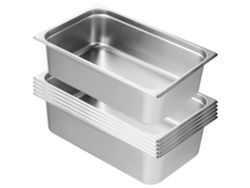 Juego de 6 recipientes GN 1/1 de acero inoxidable de 15 cm para cocina profesional Tekmaquinas