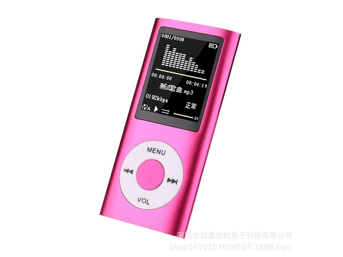 Reproductor Mp4 Cuarto Reproductor Lcd Video Radio Fm con Tarjeta Sd / Tf [Rosa] CUICH