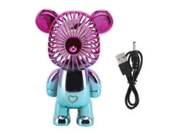Ventilador Eléctrico Portátil De Mano Con Forma De Oso, Con Carga Usb, Ideal Para La Oficina Y El Dormitorio.