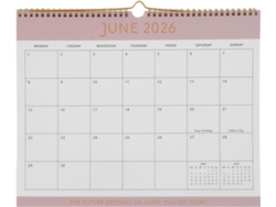 Calendario de pared grande 2026-2027, 18 meses, papel resistente, festivos internacionales, formato minimalista, Gokoco